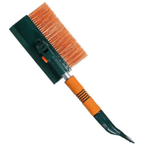 LI-SA LS202 cо скребком поролоновая ручка, резиновый скребок, поворотная головка, оранжево-зеленая (45см) 39895