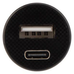 REXANT (18-2228) Автозарядка в прикуриватель REXANT АЗУ USB-A+USB-C, 2.4 A черная