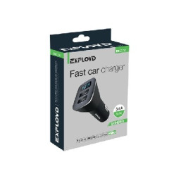 EXPLOYD EX-Z-792 3.4A 2.4А+1А 2хUSB Display чёрный SONDER