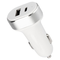 REXANT (18-2227) Автозарядка в прикуриватель REXANT АЗУ USB-A+USB-C, 3.1 A белая