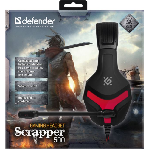 DEFENDER (64500) SCRAPPER черный/красный