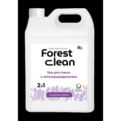 FOREST CLEAN 2в1 Гель для стирки белья с ПЯТНОВЫВОДИТЕЛЕМ Lavande velour (Лаванда)