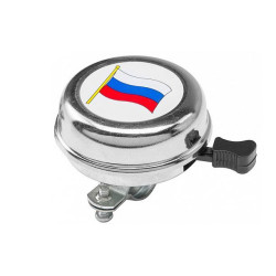 STELS Звонок 54BF-01 с российским флагом, стальной, хромированный 210210 LU081942