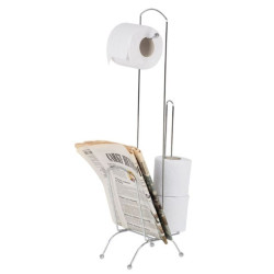 РЫЖИЙ КОТ Стойка для туалетной бумаги CHR-483 с держателем для журналов и газет, 66 см (008207)