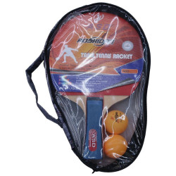 NO NAME Набор для игры в настольный теннис ( 2 ракетки,2 шарика)толщина 7мм, в чехле AN01004 ПП-00116655
