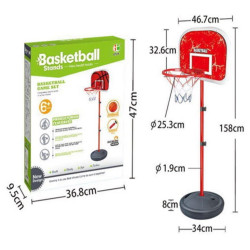NO NAME Набор для баскетбола (корзина на подставке 158 см, мяч, коробка) 2332296 ПП-00199884