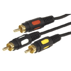 REXANT (17-0212) 3RCA PLUG - 3RCA PLUG GOLD 1.5м