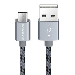 BOROFONE (6931474703408) BX24 USB (m)-microUSB (m) 1.0м - серый