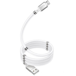 HOCO (6931474730732) U91 USB-microUSB 2.4A 1m ПВХ белый