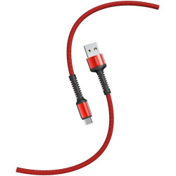 SMARTBUY (iK-12-S26r) S26 MicroUSB красный, 3 А, QC, нейл.,1 м