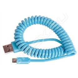 SMARTBUY IK-12SP BLUE USB - MICRO USB спиральный 1м голубой