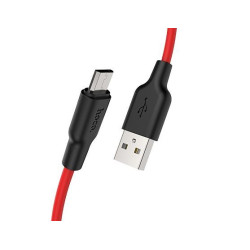 HOCO (6931474713841) X21 PLUS USB (m) - microUSB (m) 1.0m - красный/черный