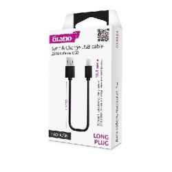 OLMIO LONGPLUG Дата-кабель USB - microUSB 1A 1М круглый черный (39324)