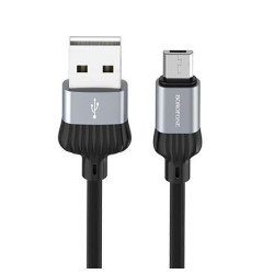 BOROFONE BX28 Dignity USB-microUSB 2.4A 1.0m серый/черный