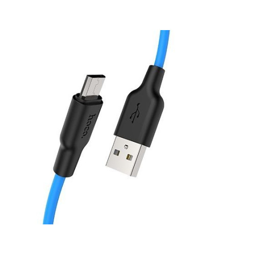 HOCO (6931474711885) X21 USB (m)-microUSB (m) 1.0м - черный/синий