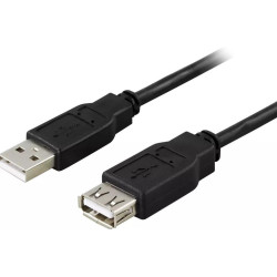VS (U518) USB2.0 Aвилка-Арозетка, 1,8 м черный