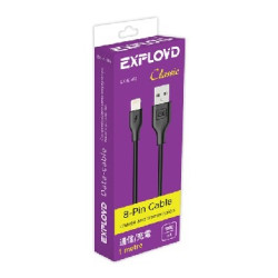 EXPLOYD EX-K-482 Дата-кабель USB - 8 Pin 1М Classic круглый чёрный