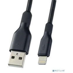 PERFEO (I4318) USB A вилка - Lightning вилка, 2.4A, черный, длина 1 м., Light SOFT