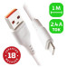 GOPOWER (00-00018567) Кабель GP01L USB (m)-Lightning (m) 1.0м 2.4A белый