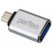 PERFEO (PF_C3002) adapter USB на micro USB c OTG, 3.0 (PF-VI-O012 Silver) серебряный