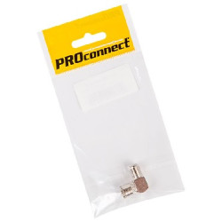 PROCONNECT (05-4312-4-7) ПЕРЕХОДНИК АНТЕННЫЙ, (ГНЕЗДО F - ГНЕЗДО TV), УГЛОВОЙ (1ШТ.) (ПАКЕТ)