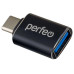 PERFEO (PF_C3006) adapter USB на Type-C c OTG, 3.0 (PF-VI-O009 Black) чёрный