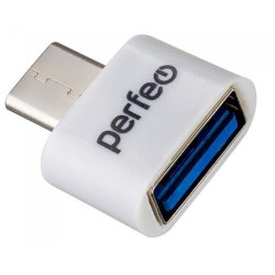 PERFEO (PF_C3005) adapter USB на Type-C c OTG (PF-VI-O008 White) белый