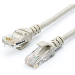 ATCOM (AT9061) Патч-корд UTP, 0.3 M, литой, RJ45, CAT.5E, ATCOM серый