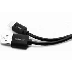 ERGOLUX (15089) ELX-CDC02P-C02 ПРОМО (Кабель USB-Type C, 2А, 1м, Черный, Зарядка+Передача данных, Пакет)