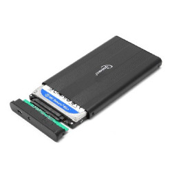 GEMBIRD (13045) EE2-U2S-5 внешний корпус 2.5, черный, USB 2.0, SATA, металл