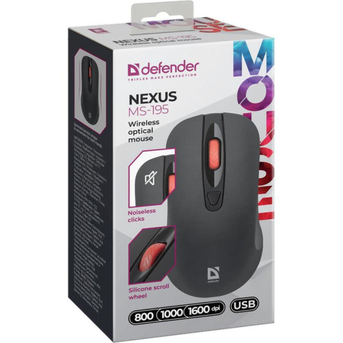 DEFENDER (52195) Nexus MS-195 черный