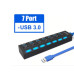 SMARTBUY (SBHA-7307-B) USB 3.0 хаб + выкл., 7 портов, черный