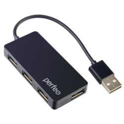 PERFEO (PF_C3217) USB-HUB 4 Port, (PF-VI-H023 Black) чёрный
