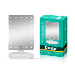 CAMELION (14006) M145-SL C01 бел. (Зеркало C LED подсветкой, 1X, дневн.свет, 5Вт,4*LR6)