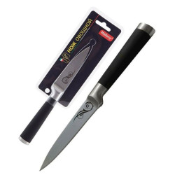 MALLONY Нож с прорезиненной рукояткой MAL-07RS для овощей, 9 см (985366)