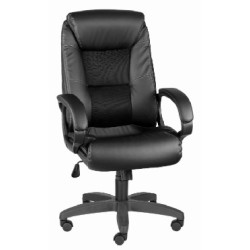 OLSS кресло Оптима, цвет черный, комбинированная экокожа и ткань TW