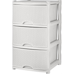 KEEPLEX KL377212048 Rattan трехсекционный 48х41х72,3см белое облако