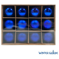 WINTER GLADE Набор ёлочных шаров пластик, 6 см, 12 шт, синий микс, 6012G004