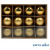 WINTER GLADE Набор ёлочных шаров пластик, 6 см, 12 шт, золотой микс, 6012G001