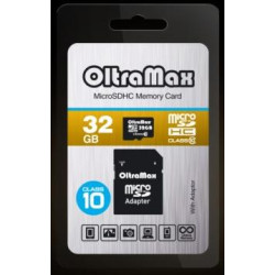 OLTRAMAX MicroSDHC 32GB Class10 + адаптер SD