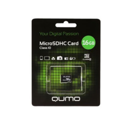 QUMO (21616) MicroSDHC 16GB - CLASS 10 - без адаптера
