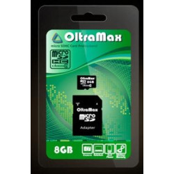 OLTRAMAX MicroSDHC 8GBClass4 + адаптер SD