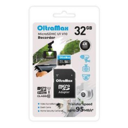 OLTRAMAX MicroSDHC 32GB Class 10 (U1) V10 Recorder + адаптер ( SD 95 MB/s)