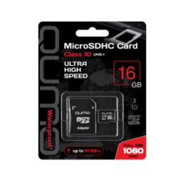 QUMO (18741) MicroSDHC 16GB - UHS-1 Сlass 10 - 3.0 - с адаптером