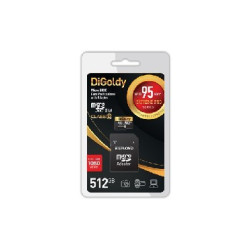 DIGOLDY MicroSDXC 512GB Class10 + адаптер SD (95MB/s)