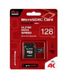 QUMO (24627) MicroSDXC 128GB - UHS-I U3 PRO - 3.0 - с адаптером