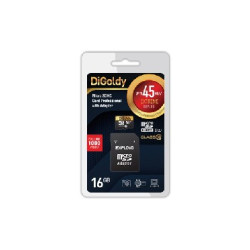 DIGOLDY MicroSDXC 16GB Class10 + адаптер SD (45MB/s)