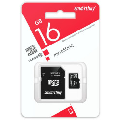 SMARTBUY (SB16GBSDCL10-01LE) MicroSDHC16GB Class10 LE + адаптер