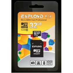 EXPLOYD MicroSDHC 32GB Class10 + адаптер SD