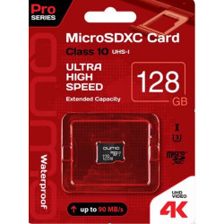 QUMO (33344) MicroSDXC 128GB - UHS-I U3 PRO - 3.0 - без адаптера